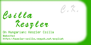 csilla keszler business card